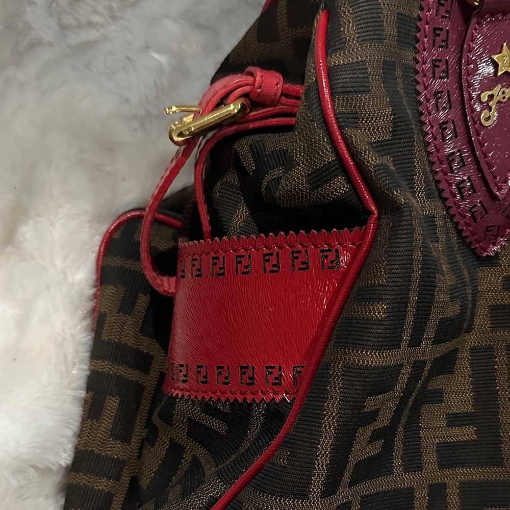 Fendi Zucca canvas bag, multicolored, canvas and leather chef de jour bag - Picture 4 of 14